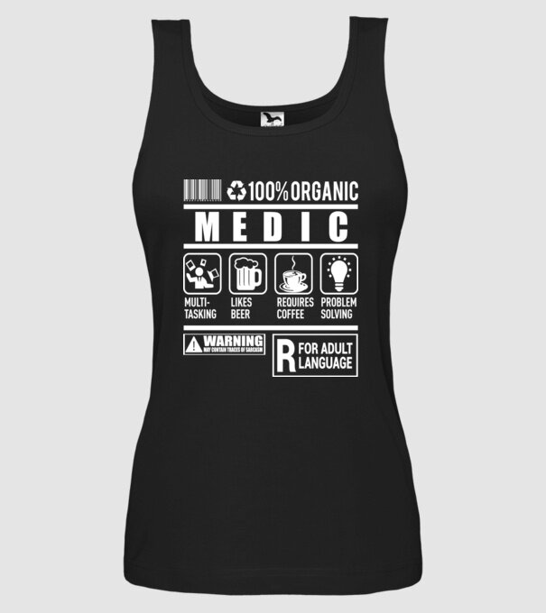 MEDIC model negru pe tricou