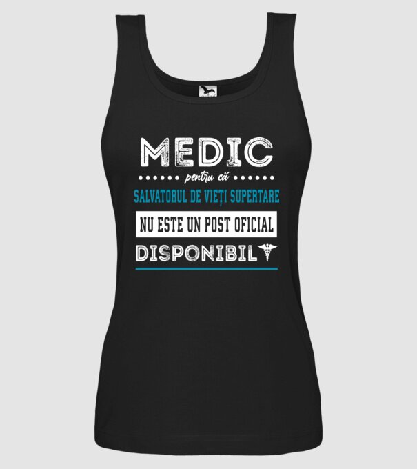 MEDIC: pentru că salvatorul de vieți supertare nu este un post oficial disponibil model negru pe tricou