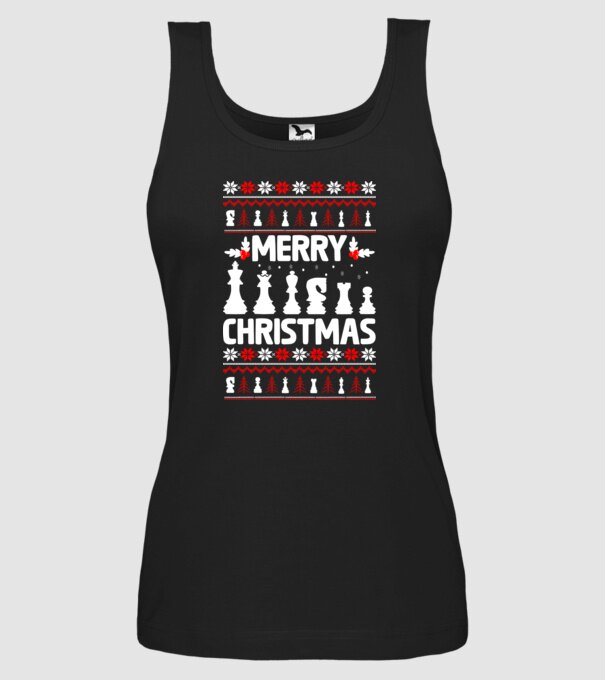 merry chessmass 2 model negru pe tricou