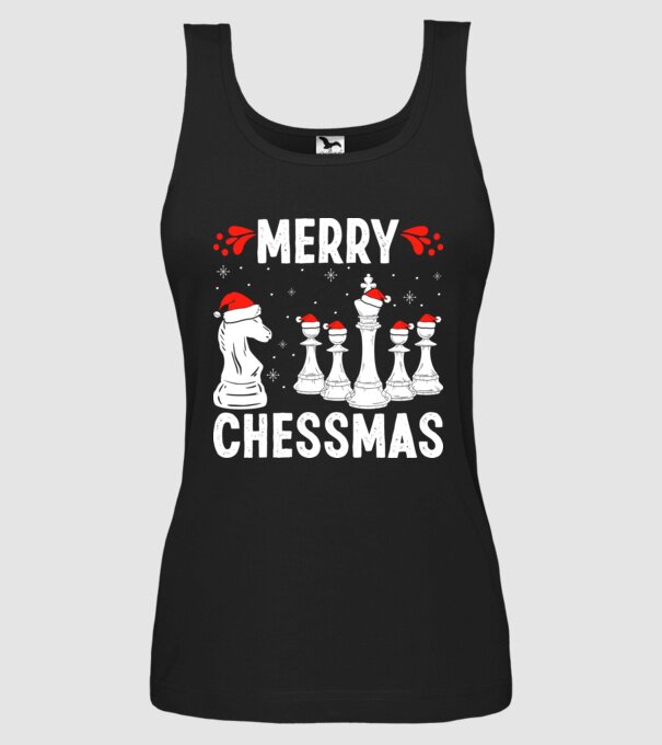 merry chessmass model negru pe tricou