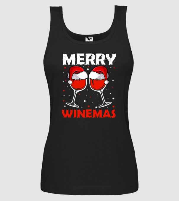 Merry winemas model negru pe tricou