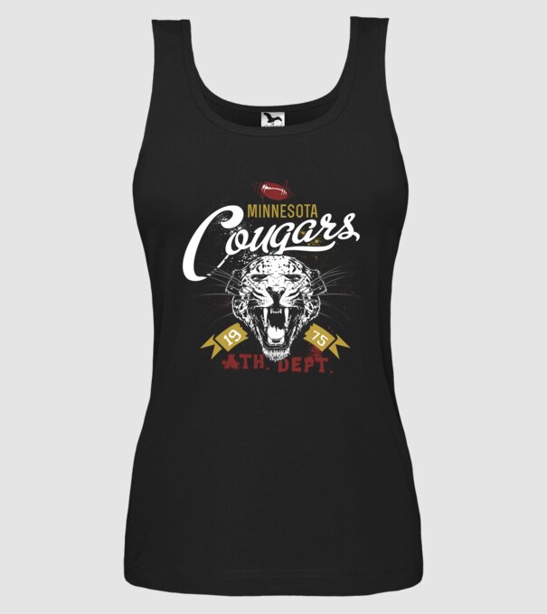 Minesota Cougars model negru pe tricou