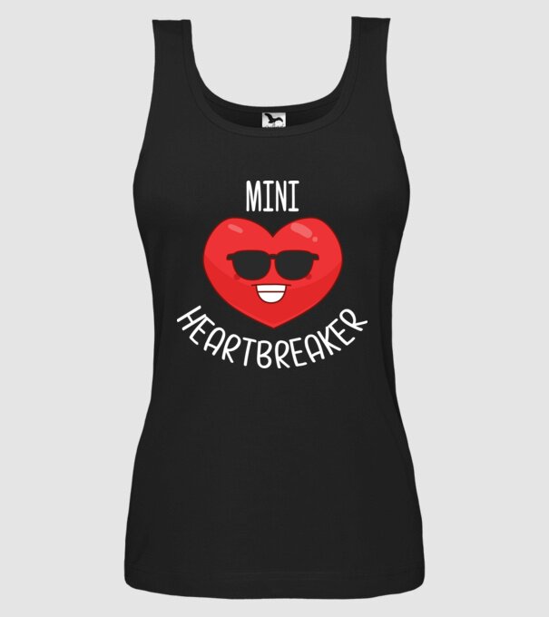 mini heartbreaker model negru pe tricou