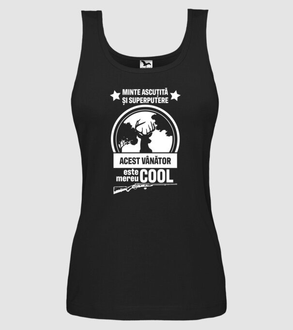 minte ascuțită și superputere acest vânător este mereu cool model negru pe tricou
