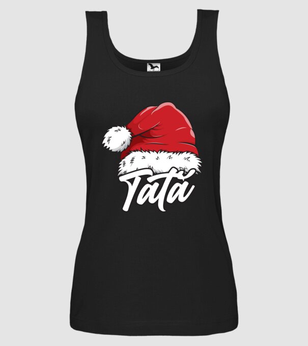 tată Santa Hat model negru pe tricou
