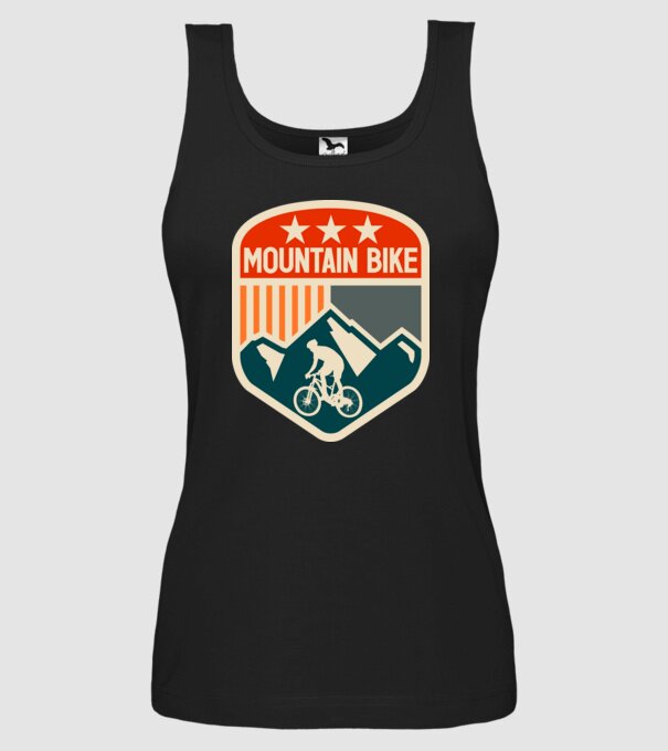 Mountain Bike model negru pe tricou