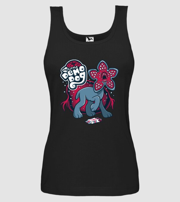 my little demodog model negru pe tricou