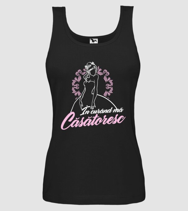 În curând mă căsătoresc model negru pe tricou