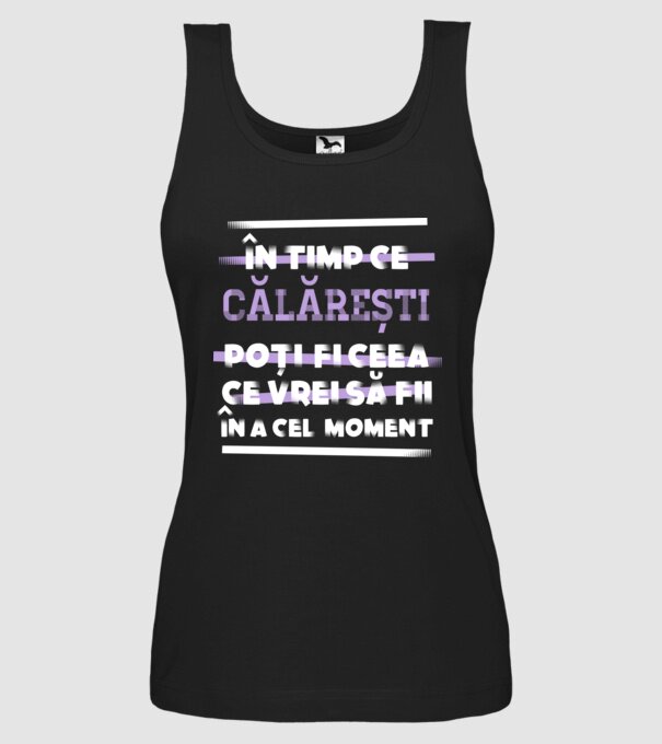 în timp ce călărești poți fi ceea ce vrei să fii - în acel moment model negru pe tricou