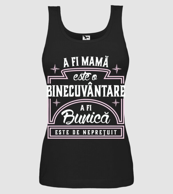 Neprețuit bunica model negru pe tricou