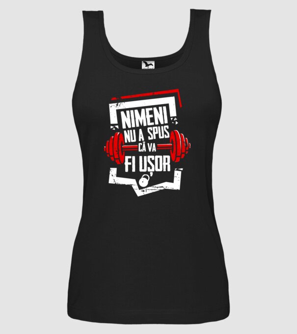 nimeni nu a spus că va fi ușor model negru pe tricou