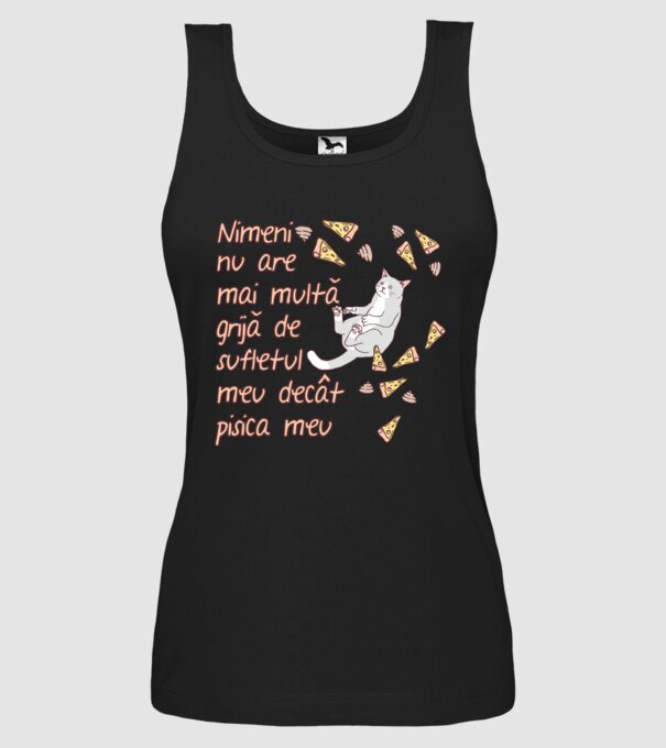 Nimic nu are mai multă grijă de sufletul meu decât pisica mea model negru pe tricou