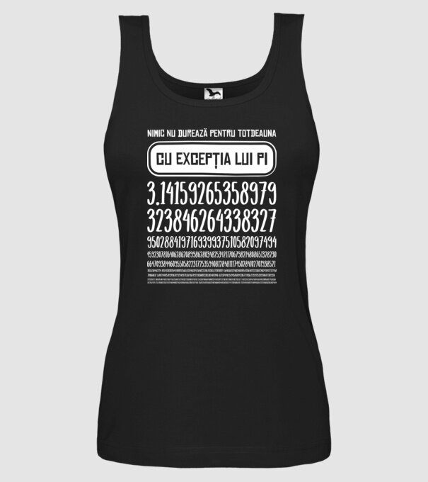 nimic nu durează pentru totdeauna, cu excepția lui pi model negru pe tricou
