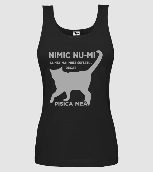 Nimic nu-mi alintă mai mult sufletul decât pisica mea model negru pe tricou
