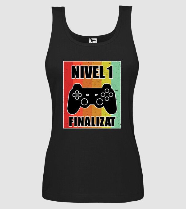 Nivel 1 finalizat model negru pe tricou