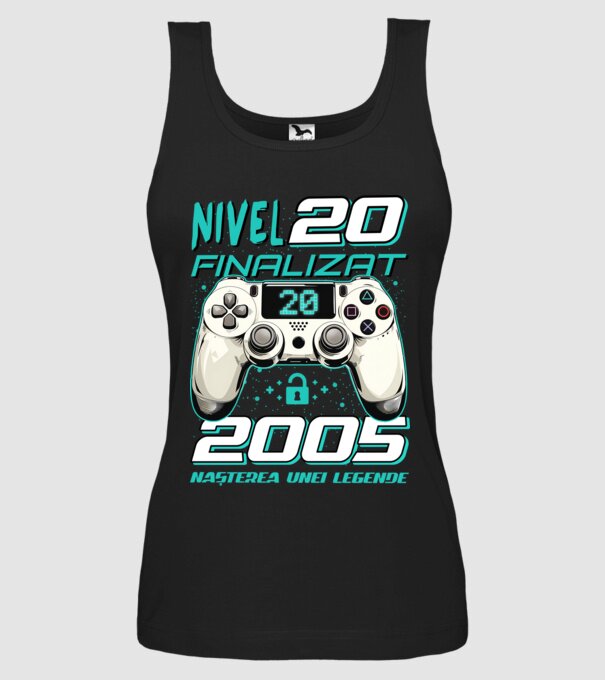 Nivel finalizat 20 2005 model negru pe tricou
