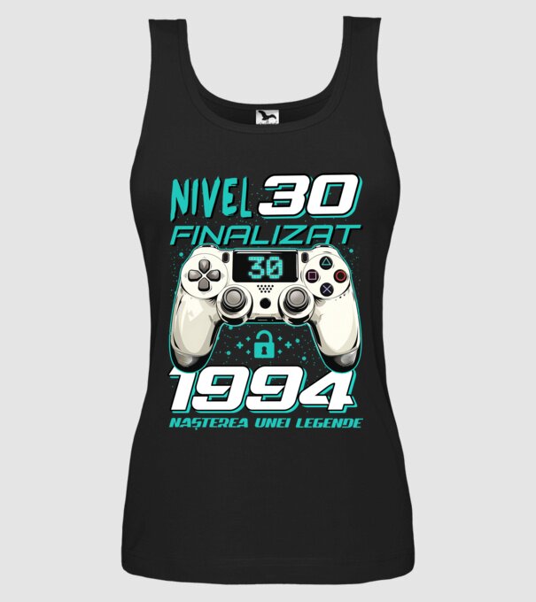 Nivel finalizat 30 1995 model negru pe tricou