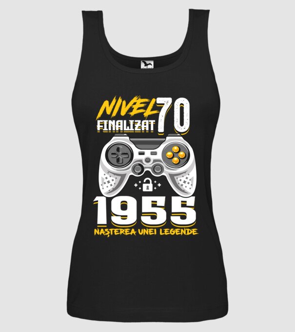 Nivel Finalizat 70 model negru pe tricou
