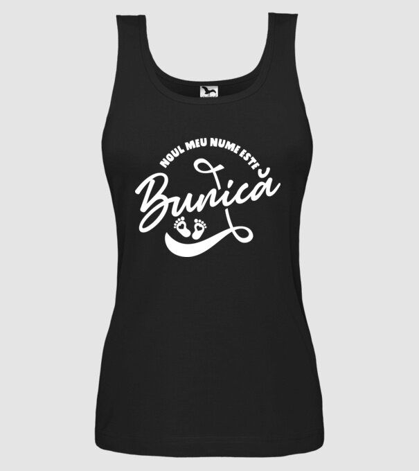 Noul meu nume este Bunică model negru pe tricou