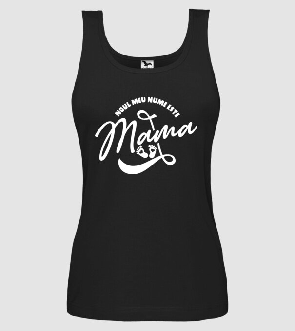 Noul meu nume este Mama model negru pe tricou