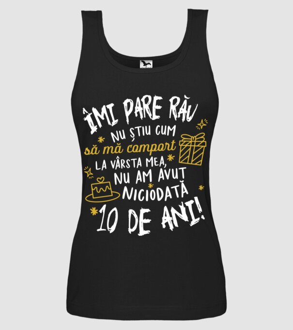 Nu am avut niciodată 10 de ani model negru pe tricou
