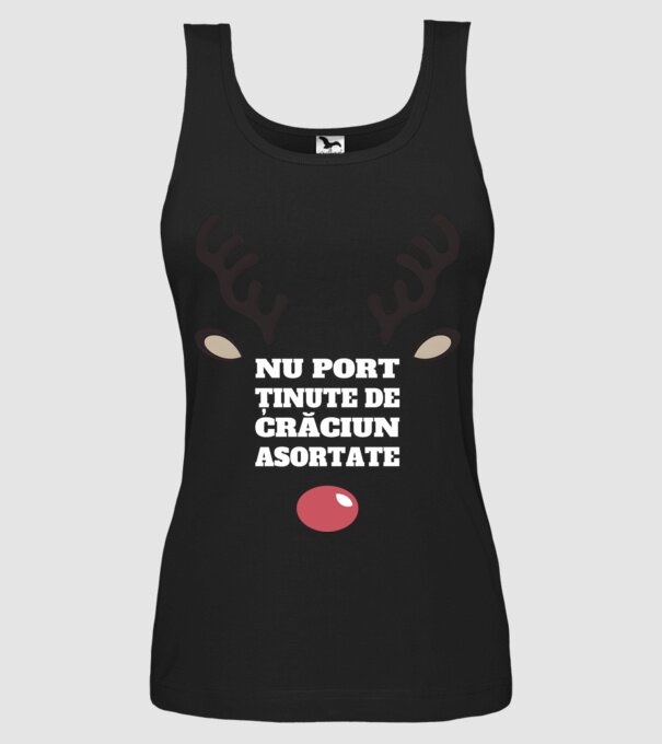Nu port ținute de crăciun asortate crăciun chiar căprioară Negru model negru pe tricou