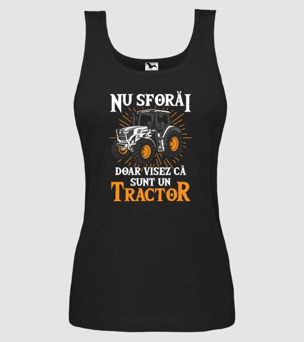 Nu sforăi, doar visez că sunt un Tractor model negru pe tricou