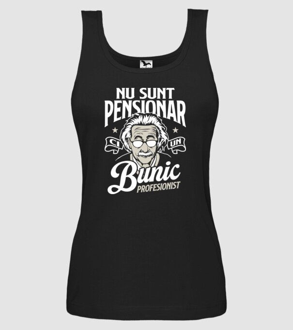 Nu sunt pensionar, ci un bunic profesionist model negru pe tricou
