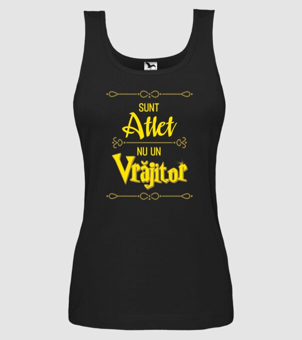 Sunt ATLET, nu un vrăjitor model negru pe tricou