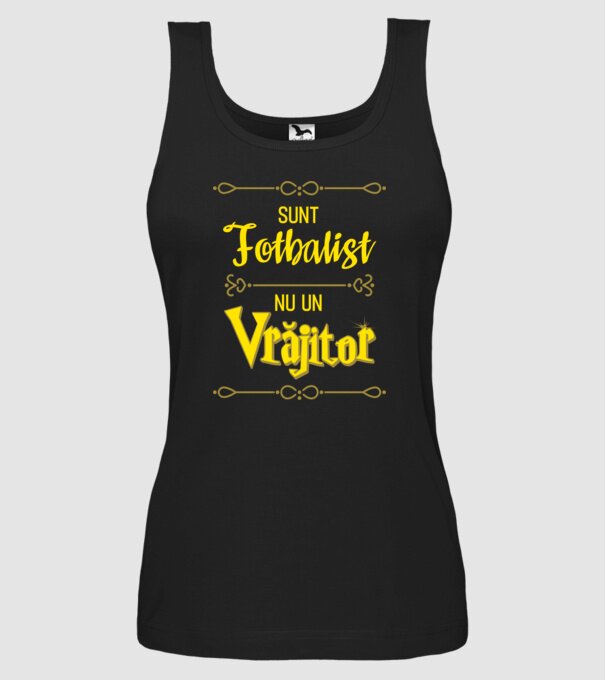 sunt fotbalist, nu un vrăjitor model negru pe tricou