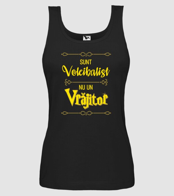 sunt voleibalist, nu un vrăjitor model negru pe tricou