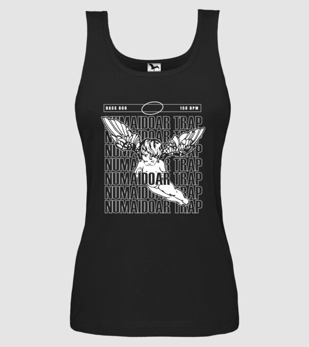 numaidoar trap model negru pe tricou