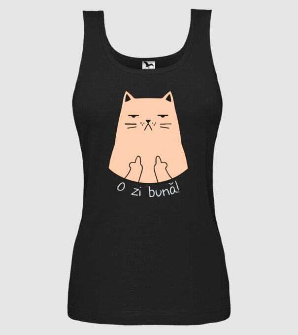 O zi bună model negru pe tricou
