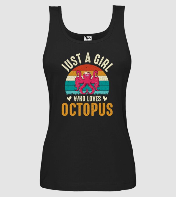 Octopus model negru pe tricou