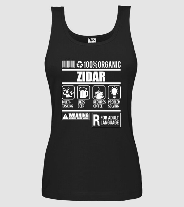 Organic zidar model negru pe tricou