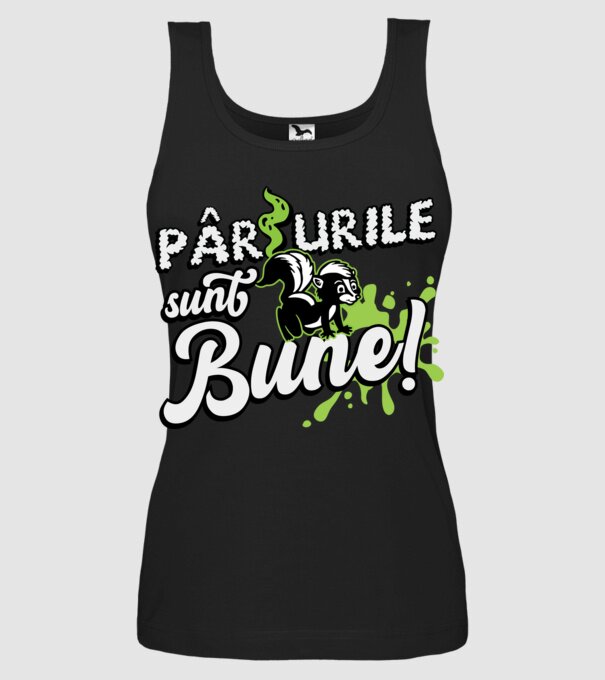 Pârțurile sunt bune model negru pe tricou