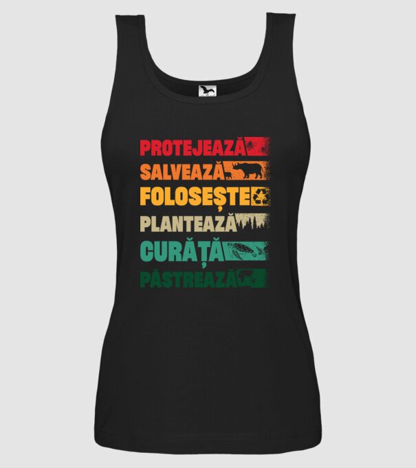 protejează salvează păstrează model negru pe tricou