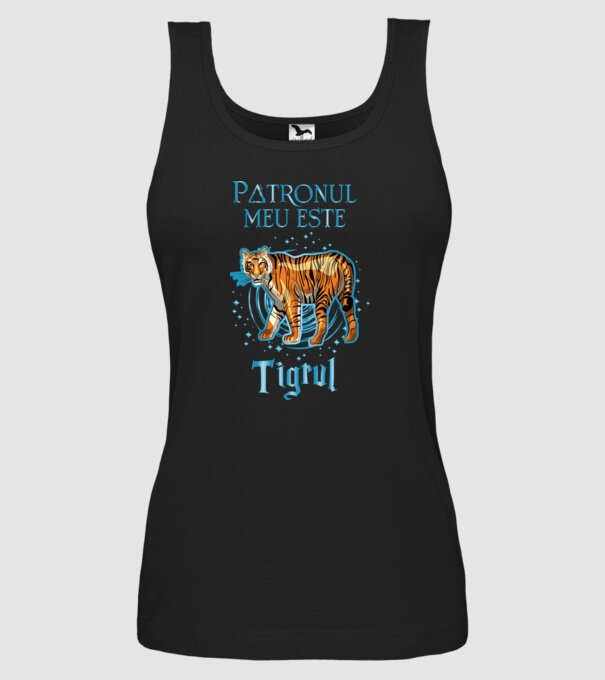 Patronul meu este TIGRUL model negru pe tricou