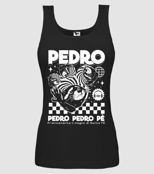 Pedro techno model negru pe tricou