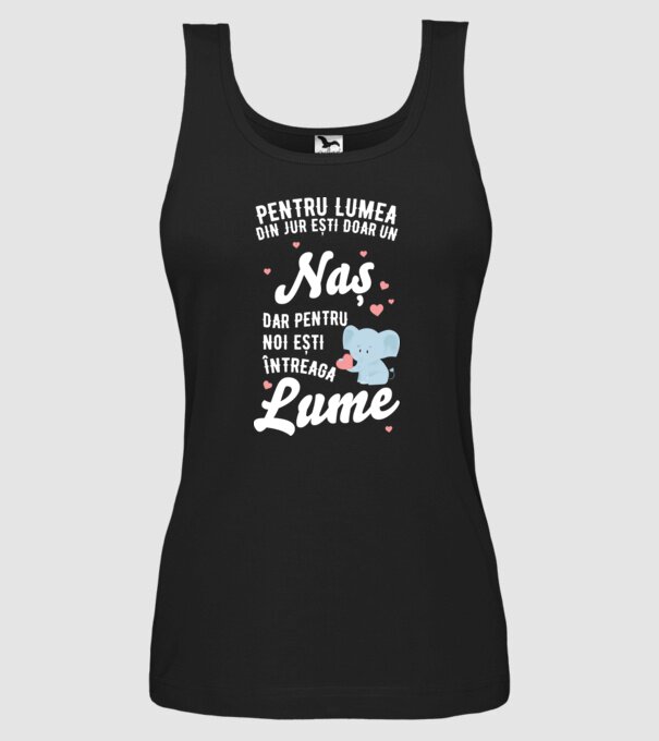 Pentru lumea din jur ești doar o naș, dar pentru noi ești întreaga lume 01 (2) model negru pe tricou
