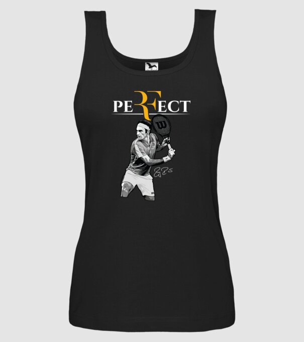 peRFect model negru pe tricou