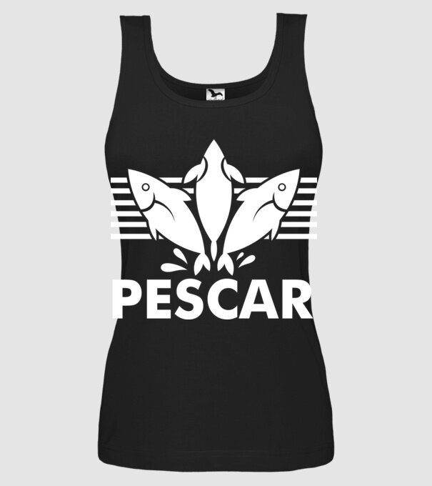Pescar original model negru pe tricou