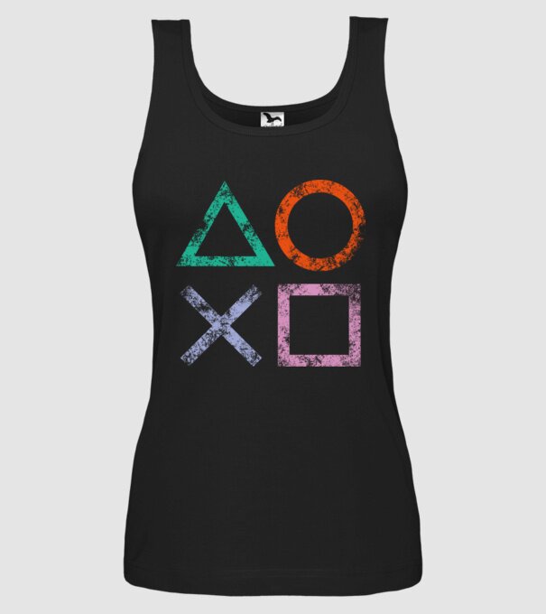 PlayStation icon model negru pe tricou