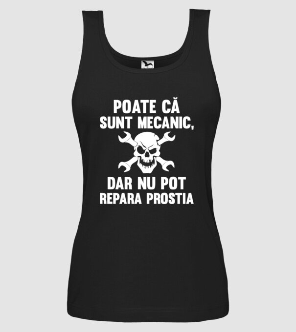 Poate că sunt mecanic, dar nu pot repara prostia model negru pe tricou