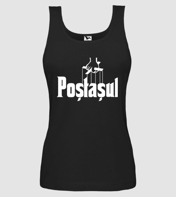 poștașul model negru pe tricou