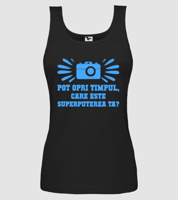 Pot opri timpul, care este superputerea ta? model negru pe tricou
