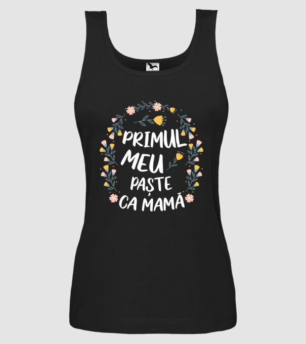 Primul meu Paște ca mamă model negru pe tricou