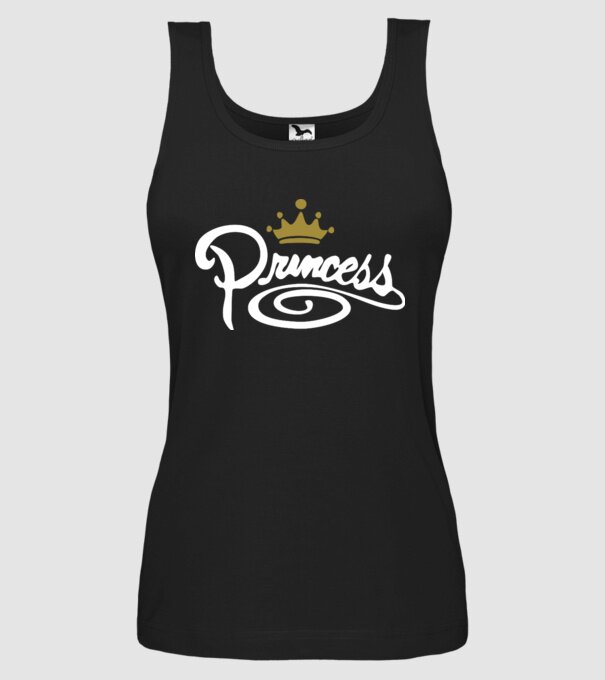 Princess model negru pe tricou