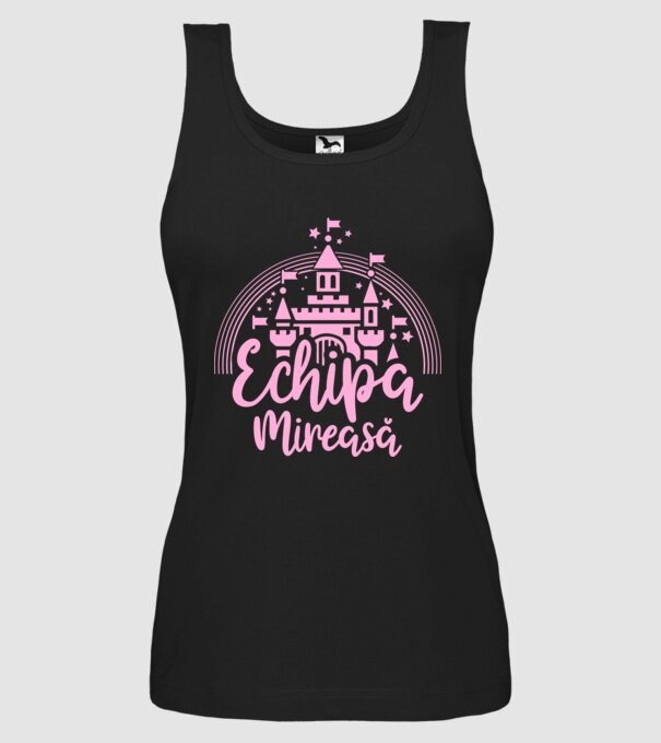 Prinţesă mireasă model negru pe tricou