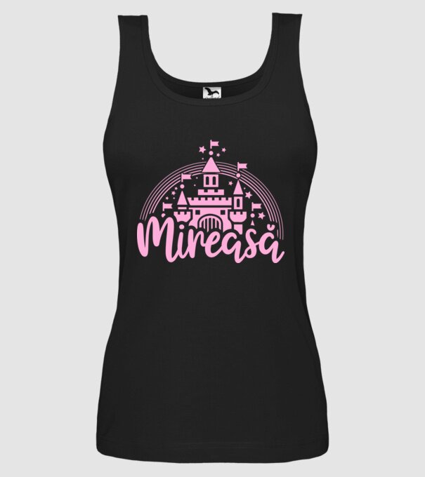 Prinţesă mireasă model negru pe tricou
